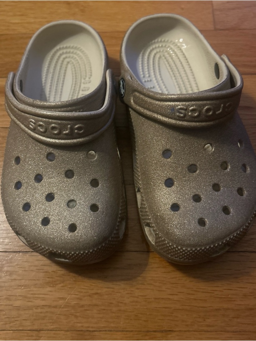 CROCS Kids Classic Clog in Shimmery Gold